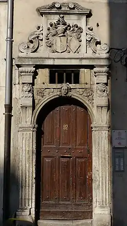 Hôtel de Chastenoypuits, porte, élévation, toiture