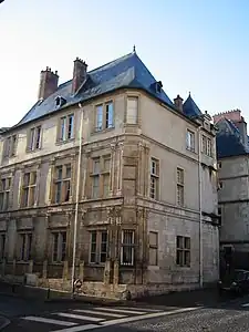 Hôtel d'Haussonvillesalon, salle à manger, élévation, toiture, décor intérieur