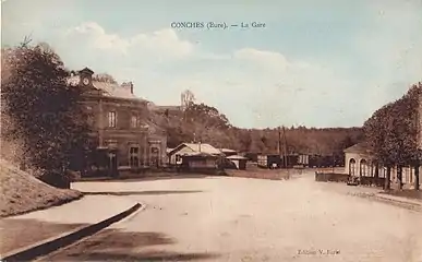 La gare, au début du XXe siècle.