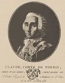Claude, comte de Forbin, chef d'escadre, chevalier de l'ordre Royal et Militaire de St Louis, né en 1656 ; mort en 1733  Année de publication : 1700.