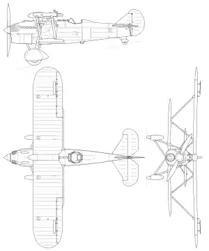 plan 3 vues de l'avion