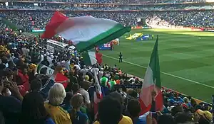 L'intérieur du stade Mbombela à Nelspruit.