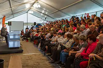 Conférence de Jean-Robert Pitte au salon de la gastronomie.