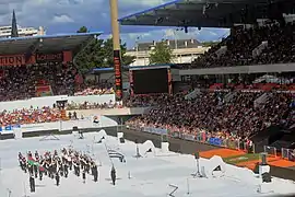 Le stade du Moustoir pendant la grande parade.