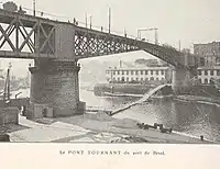 Le pont en position fermée, en 1913.