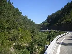 L'ancienne route nationale 100 au col du Labouret