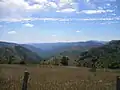 Vue sur les Cévennes depuis le col des Faïsses.