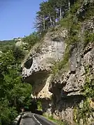 La RN 107BIS dans les gorges du Tarn.