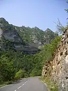 La RN 107BIS dans les gorges du Tarn.