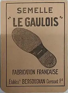 Carnet publicitaire pour la semelle "Le Gaulois", vers 1925.
