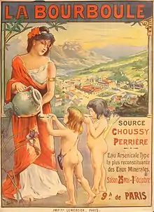 Affiche de la Belle Époque vantant les cures à La Bourboule
