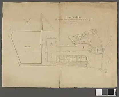 Plan général des chaussées digues et terre-pleins des abords du Bassin à flot. Archives Bordeaux Métropole, Bordeaux XXVIII C 2. BORDEAUX Fi XXVIII C 2