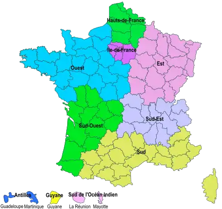 Zones de défense et de sécurité.