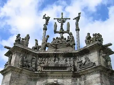 Calvaire, face ouest de Pleyben (Finistère).