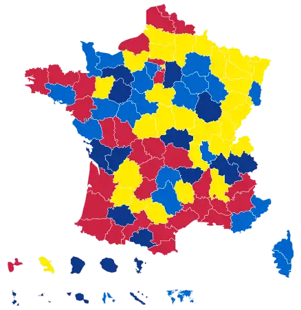 Candidats arrivés en deuxième position dans chaque département au 1er tour.