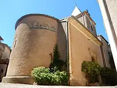 Le chevet de l'église Saint-Geniès-d'Arles