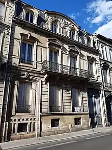 Photo de la façade de l'immeuble du no 91 rue Judaïque à Bordeaux.