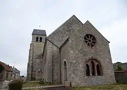 Caquetoire en façade ouest de l'église.