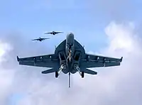 Crosse d'appontage d'un F/A-18, vue de dessous