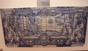 Le renard et le buste - Azulejos - Monastère de Saint-Vincent de Fora (Lisbonne).