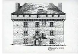 Façade sud du château de La Grange.