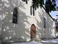 La façade de l'église paroissiale Saint-Léonard