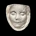 Masque funéraire d'une enfant. Culture romaine. Plâtre. Lugdunum (musée)