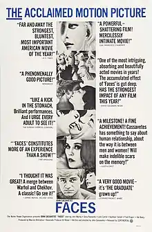 Description de l'image Faces (1968 poster).jpg.