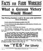 Affiche appelant les citoyens australiens à approuver l'introduction par référendum de la conscription.