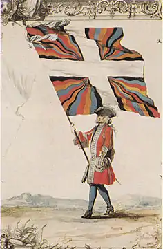 Porte-drapeau en 1721