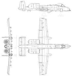 vue en plan de l’avion