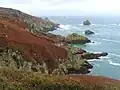 Le littoral de Beuzec-Cap-Sizun en hiver, dans le secteur de Toull ar Marc'h Du.