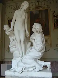 Pygmalion et Galatée (1763), marbre, Saint-Pétersbourg, musée de l’Ermitage.