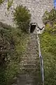 Escalier d'accès à la maison seigneuriale