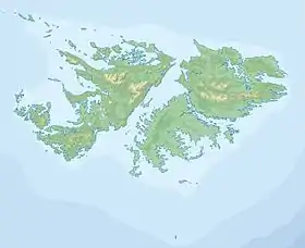 Voir sur la carte topographique des îles Malouines