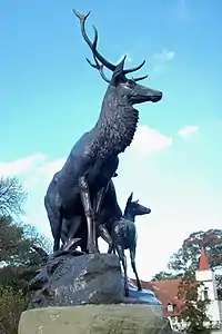 L'exemplaire du groupe Les Cerfs au repos de Buenos Aires, après sa restauration au début des années 2010.