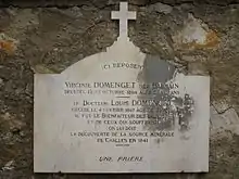 Photographie de la tombe de Louis Domenget.