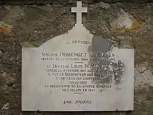 La tombe de Louis Domenget, syndic de 1833 à 1840, 1841 à 1845 et 1851 à 1852.