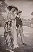 Portrait de famille. Madame Melchers et ses enfants à Cannes 1914. Collection Philippe Group.