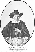Portrait de Frans Banninck Cocq, l’inscription « Dr Frans Banning Kocq » est probablement de Pieter de Graeff.