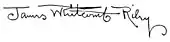 signature de James Whitcomb Riley