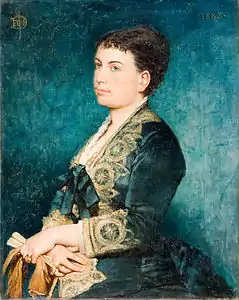 Portrait de Mme Georges Guiard, née Fanny Goüin (1852- ), par Jules-Élie Delaunay (Musée des Beaux-Arts de Nantes)