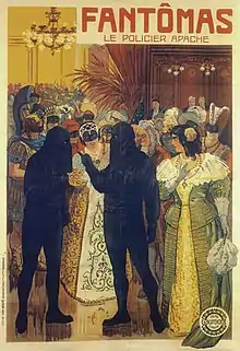 Affiche du film Fantômas contre Fantômas (1914) réalisé par Louis Feuillade.