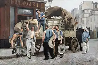 Porteurs de farine. Scène parisienne, 1885, Paris, Petit Palais