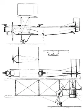 vue en plan de l’avion