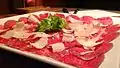 Carpaccio de bœuf.