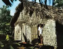 Ferme traditionnelle dans les années 1970 à Praslin.