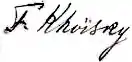 signature de Fatali Khan Khoyski