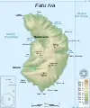 Carte géographique de l'île Fatu Hiva.