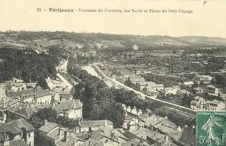 Panorama du faubourg des Barris et de la plaine du Petit Change.